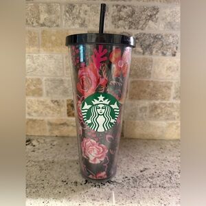 Rare Starbucks Ban.do Midnight Floral Cold Cup Venti Cup Tumbler